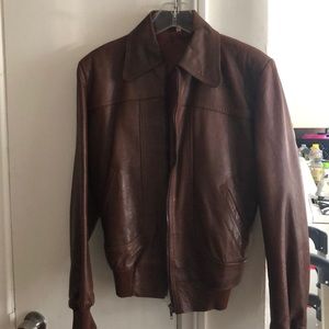 Vintage brown leather jacket size 38